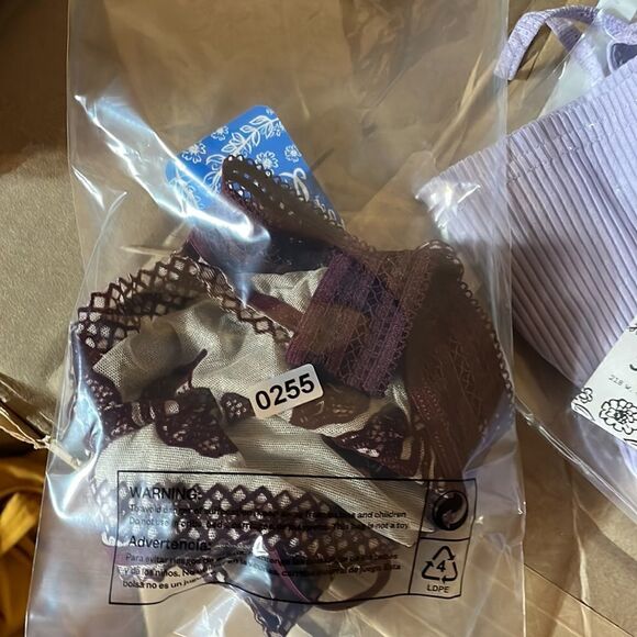 FREE PEOPLE Alia Bralette in Bordeaux Combo XS - Picture 5 of 5